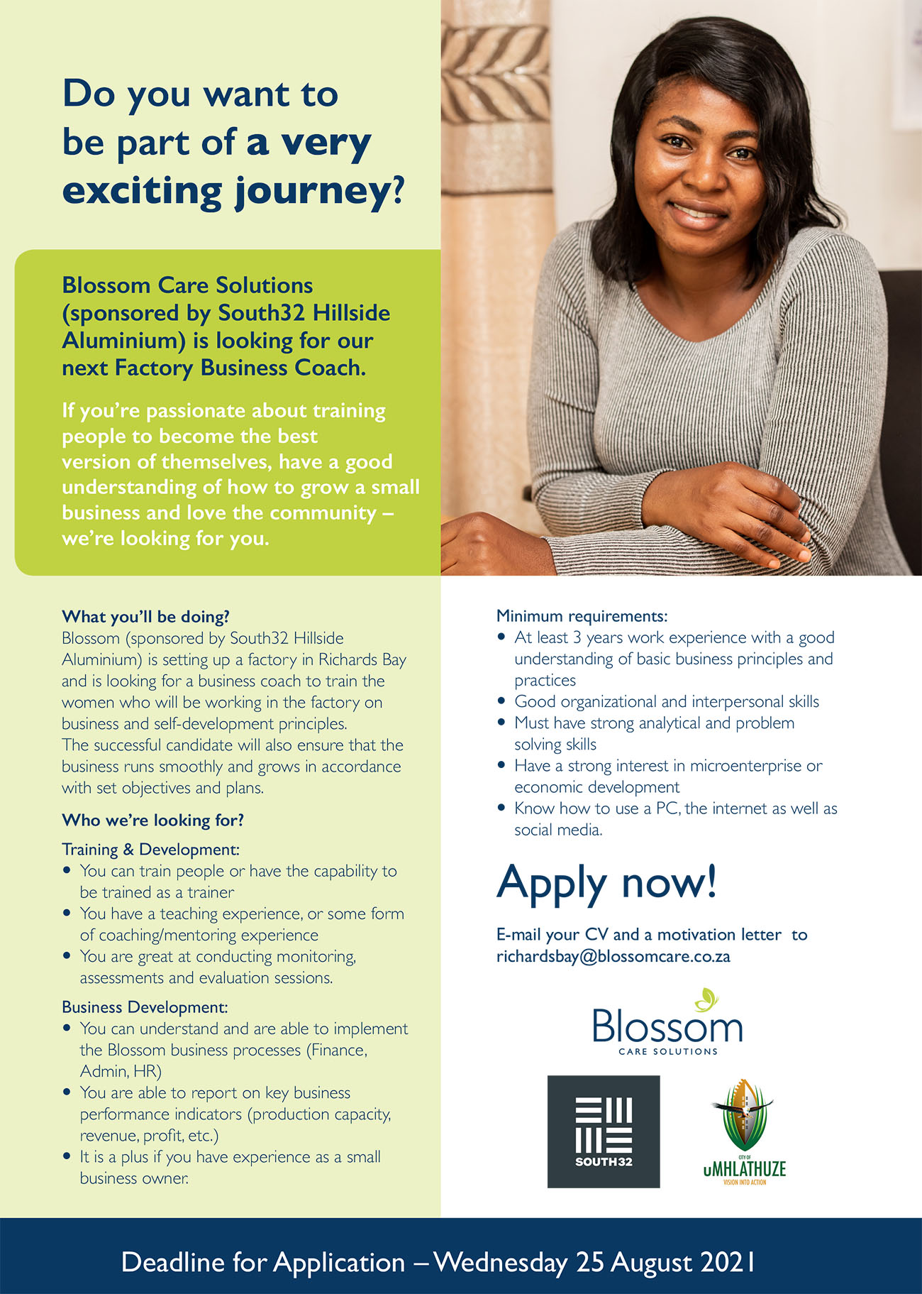 Blossom Business Coach Advert RB 2021