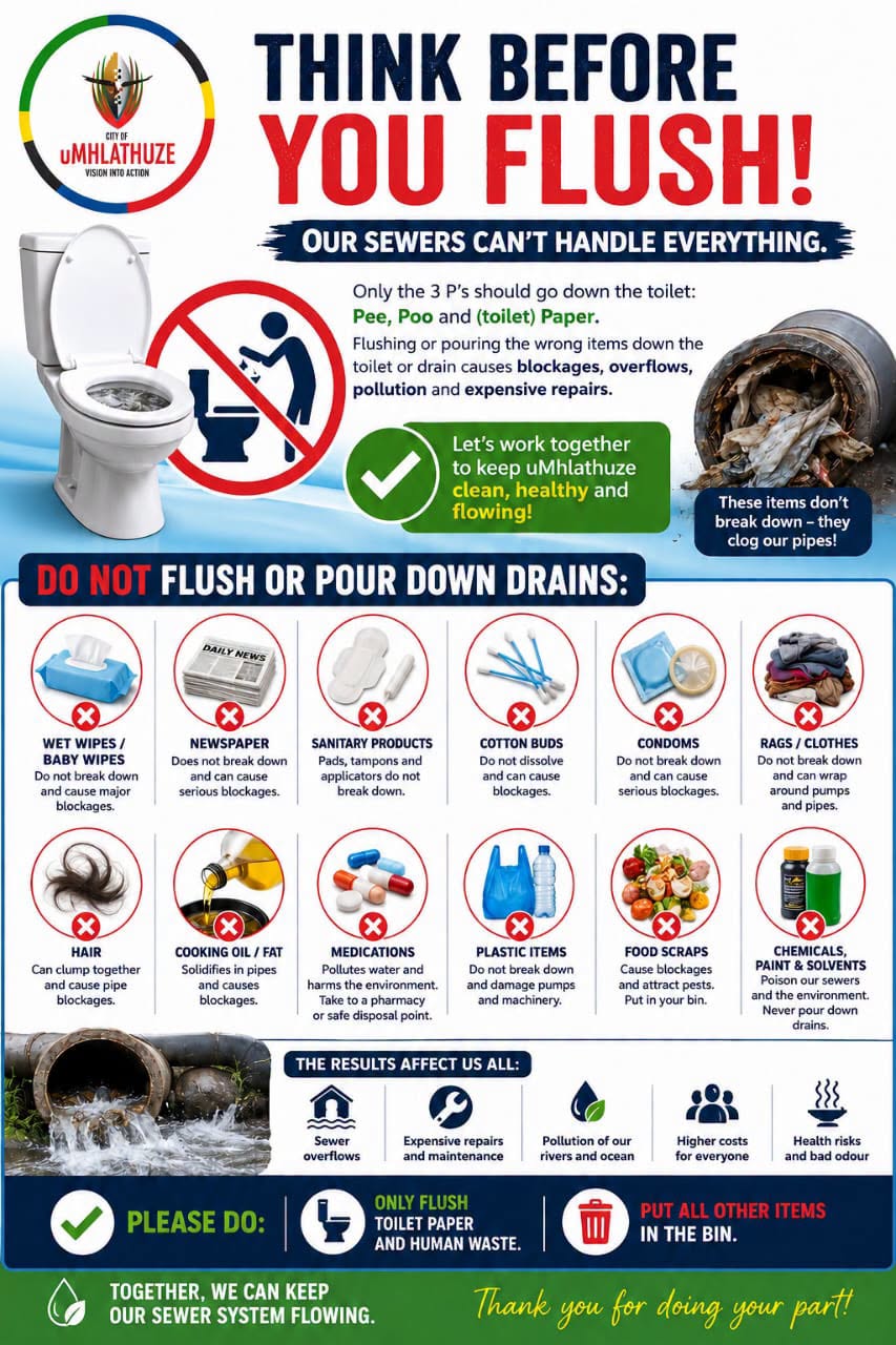 THINK BEFORE YOU FLUSH