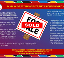 DISPLAY OF ESTATE AGENTS SHOW HOUSE BOARDS